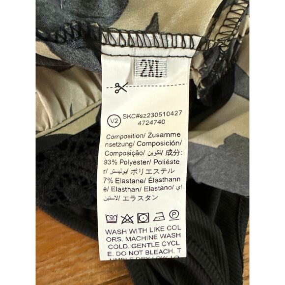 Romper Floral Print 2XL Plus Size - Picture 7 of 9